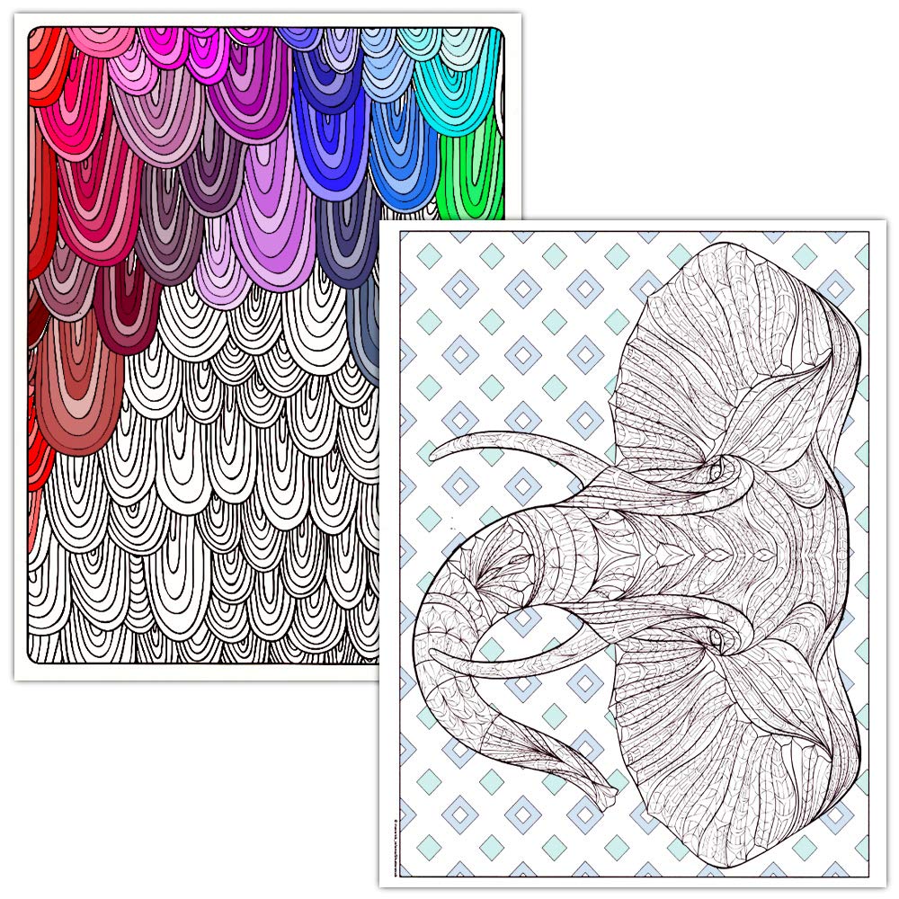 Adult Coloring Book Bundle with 10 Deluxe Coloring Books for Adults and Teens (Over 250 Stress Relieving Patterns).