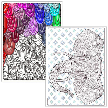 Adult Coloring Book Bundle with 10 Deluxe Coloring Books for Adults and Teens (Over 250 Stress Relieving Patterns).