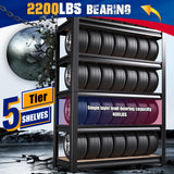 72" H Garage Shelving Heavy Duty, 2200LBS Garage Storage Shelves, Adjustable Metal Shelving Unit, Easy Assembly Utility Storage Rack Shelf for Basement, Warehouse, Pantry (72"H*35.4"W*15.7"D) TXTDPL