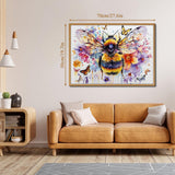 Flowers Bee Puzzles for Adults 1000 Pieces, Garden Bee Butterfly Jigsaw Puzzles, Nature Plant Impossible Animal Art Puzzle as Bee Home Decor PPuzzling