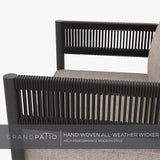 Grand patio 6-Piece Wicker Outdoor Furniture Set with Beige Thick Cushions and Coffee Table, Patio Sofa Conversation Set for Backyard, Balcony, Garden Grand patio