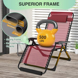 Suteck Oversized Zero Gravity Chair,33In XXL Lounge Chair w/Removable Cushion&Headrest, Reclining Camping Chair w/Upgraded Lock and Footrest, Reclining Patio Chairs Recliner for Indoor Outdoor,500LBS Suteck