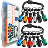 12PCS Bit Holders 1/4 Socket, Hex Shank Screwdriver Bit Holder for Impact Driver Drill Bit Keychain Extension Bar Quick Release Easy Change, Screwdriver Bit Holders for Tools & Home Improvement Gift FACAINCXS