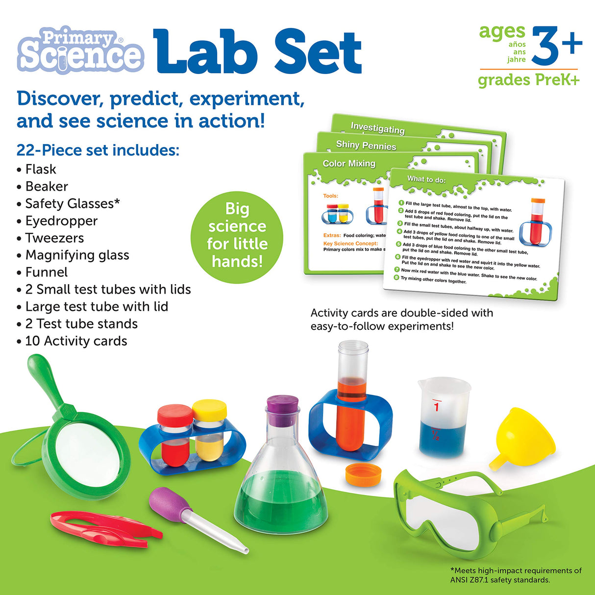 Learning Resources Primary Science Lab Activity Set - Experiments for Kids, Chemistry Toy, Pretend Play, STEM Projects, Classroom Must Haves, Teacher Supplies, Montessori Gifts for Boys and Girls Learning Resources