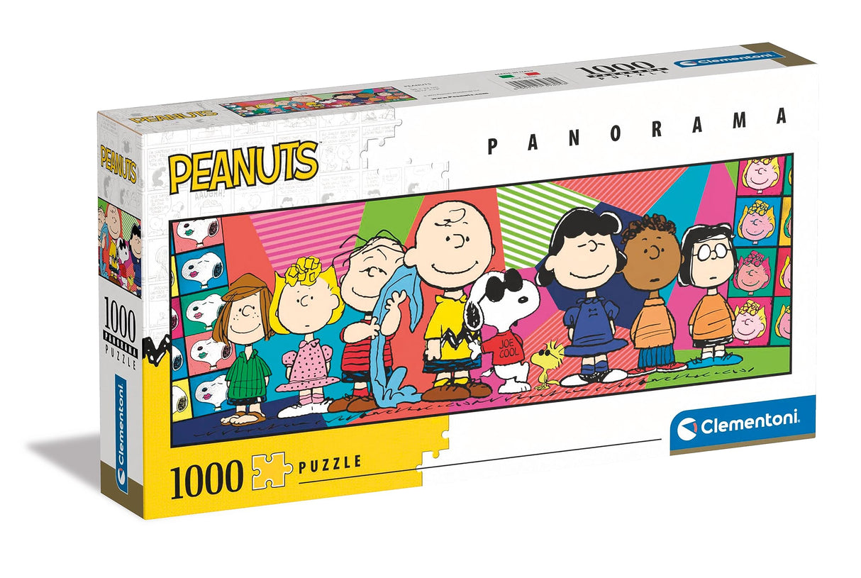 Clementoni - 39805 - Panorama Puzzle Peanuts - Jigsaw Puzzle 1000 Pieces, Jigsaw Puzzle for Adults, Comic Puzzle - Made in Italy Clementoni