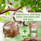 Hummingbird Nesters - Bird Nesting Material Holder for Wild Birds - Humming Bird House Materials Gifts for Bird Watching Nature Lovers - Refillable Outdoor Bird Nesting Station to Build a Nest slivche