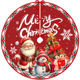SHUXILIN Christmas Tree Skirt -48 Inches Luxury Short Plush Thick Rustic Xmas Holiday Decoration with Cute Santa Claus Xmas Tree Snowmen Snowflake Designs Mat Decoration for Merry Christmas Party SHUXILIN