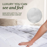 Beckham Hotel Collection Queen Size Mattress Pad (Extra Padded) & Protector Hybrid - Quilted Pillow Top Mattress Cover - Thick, Plush, Fitted Mattress Topper for Bed Beckham Hotel Collection