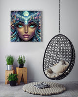 5D Fairy Diamond Painting Kits for Adults Beginners,DIY Moon Landscape Diamond Art,Full Round Drill Diamond Dot Gem Art Kits, Home Wall Decor 16x16 Inch AREOPNMG