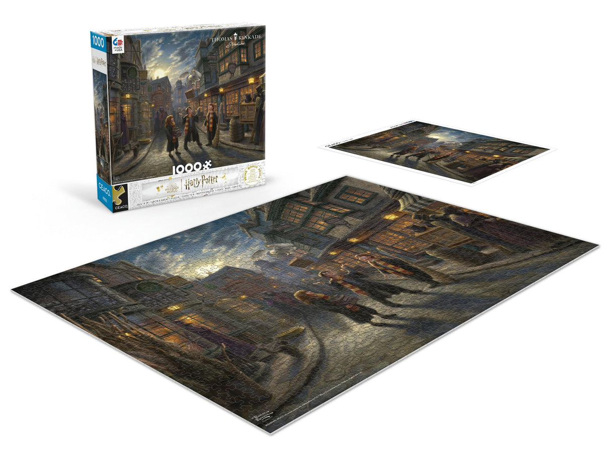 Ceaco - Thomas Kinkade - Harry Potter - Wizarding World - Diagon Alley - 1000 Piece Jigsaw Puzzle Ceaco