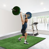 Sorbus Grass Foam Floor Tiles - 12 Interlocking Mats of 24"X24” Total of 48 Sq Ft for Kids Outdoor Toys, Playroom, Deck, Patio, Basement Home Gym - Artificial Carpet Grass Turf Indoor Outdoor Flooring Sorbus