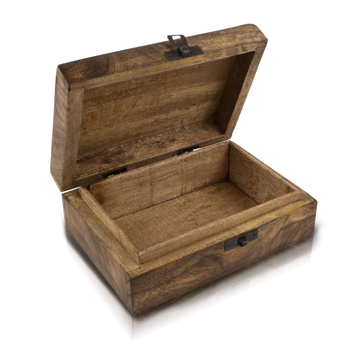 Great Birthday Gifts Handmade Decorative Wooden Jewelry Box Hamsa Hand Carving Jewelry Organizer Keepsake Box Treasure Chest Trinket Holder Watch Box Storage Lock Box 7 x 5 Inches Housewarming Gift The Great Indian Bazaar