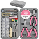 Hi-Spec 17pc Jewelry Making Tool Kit & 600pc Findings Accessories Box Set. Pliers & Wires for Handmade Bracelets, Necklaces, Earrings and Charms Arts & Crafts Hi-Spec