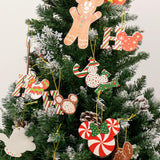 Christmas Decorations Tree Ornaments Set - 24Pcs Wooden Mouse Ornaments for Holiday Christmas Trees Hanging Party Decorations AMUHUA