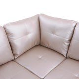 NicBex MZX-Niki-SF-00072-LWJ Sofas & Couches, Right Chaise, Latte-Faux Leather NicBex