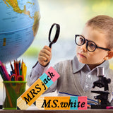 Zonon 8 Pieces Personalized Pencil Name Plate Blank Wooden Desk Sign with Marker Pen and English Letter Template Teacher Appreciation Presents for Classroom School Wood Decor Christmas Party Supplies Zonon