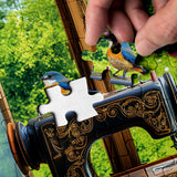 Larkipuzz Spring Stitch Vintage Sewing Machine Puzzles for Adults 1000 Pieces, Bird Vase Jigsaw Puzzles, Hard Difficult Funny Challenging Book Flower Puzzle Larkipuzz