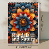 Mandala Coloring Book for Adults - Spiral Bound, One-Sided Design With Thick Paper for Relaxation and Mindfulness - Valentine Gift for Women CKMOREL