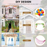 Tangkula 88-Inch Wooden Garden Arbor with Trellis, Decoration Outdoor Rose Arbor with Metal Connection for Climbing Plants, Wedding Arch for Ceremony, Bridal Party, Archway, Lawn, Patio Tangkula