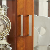 Ball & Cast Lighted Curio Cabinet,6-Tier Glass Display Cabinet with Adjustable Glass Shelves and Mirrored Back Panel for Living Room,E26 Light Blub not Included,Walnut Ball & Cast