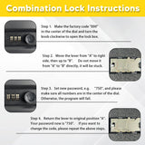 YIYITOOLS Small Gun Safe, Pistol Safe Small Handgun Lock Box with Resettable Combination Lock, Heavy-Duty Alloy Steel Handgun Lock Box, Foam Padding, Security Cable, Ideal for Car,Travel,Home, BLack YIYITOOLS