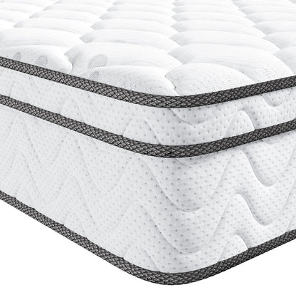 Vesgantti Twin Mattress, 10 Inch Hybrid Twin Size Mattress in a Box, Single Bed Mattress with Memory Foam and Pocket Spring, Ergonomic Design & Pressure Relief, Medium Firm Feel, 39"*75"*10"