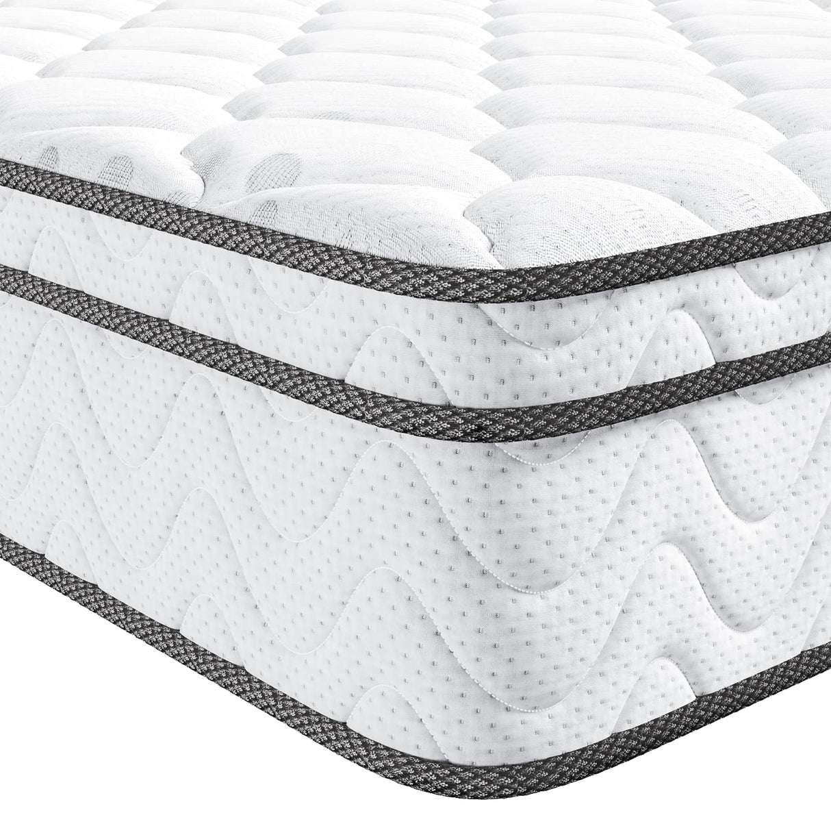 Vesgantti Queen Mattress, 10 Inch Hybrid Mattress with Memory Foam & Pocket Spring, Ergonomic Design for Pressure Relief, Medium Firm Feel Mattress in a Box (60 x 80 x10 Inches, Queen Size) Vesgantti