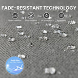 Outdoor Sectional Patio Furniture Set with Fire Pit Table and Swivel Rocking Chairs,11 Pieces Wicker Conversation Sets L Shaped Couch Out Door Sofa Outside Furniture for Garden Deck Yard,Dark Grey POUUIN