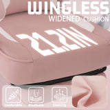 Vonesse Gaming Chair, Computer Chair Fabric with Pocket Spring Cushion, Office Chair with Footrest and Massage Lumbar Support, Reclining Gaming Chairs for Adults 250LBS (Pink) Vonesse