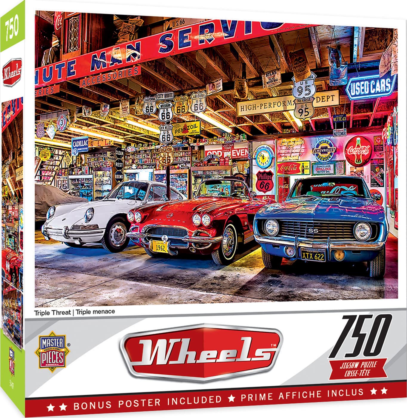 MasterPieces Wheels 750 Puzzles Collection - Triple Threat 750 Piece Jigsaw Puzzle