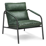 VASAGLE EKHO Collection - Accent Chair, Metal Framed Armchair, Synthetic Leather with Stitching, Mid-Century Modern, Sling Chair for Living, Bedroom, Reading Room, Lounge, Forest Green ULAC014C01 VASAGLE