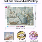 Diamond Painting Kits for Adults - Rustic Flower and Butterfly White Jasmine Flowers DIY 5D Diamond Art Kits Full Drill Diamond Dots Paintings with Diamonds Gem Art and Crafts Home Decor Gift 12X16 in Fairyland JinWenn