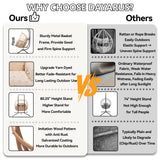 DAYARUS Double Egg Chair Outdoor, Egg Swing Chair with Stand, Hanging Egg Chair Outdoor with Cushions/Headrest, 80" H Hanging Chairs with Stand Indoor, Metal Basket Swing Egg Chairs for Deck, Khaki DAYARUS