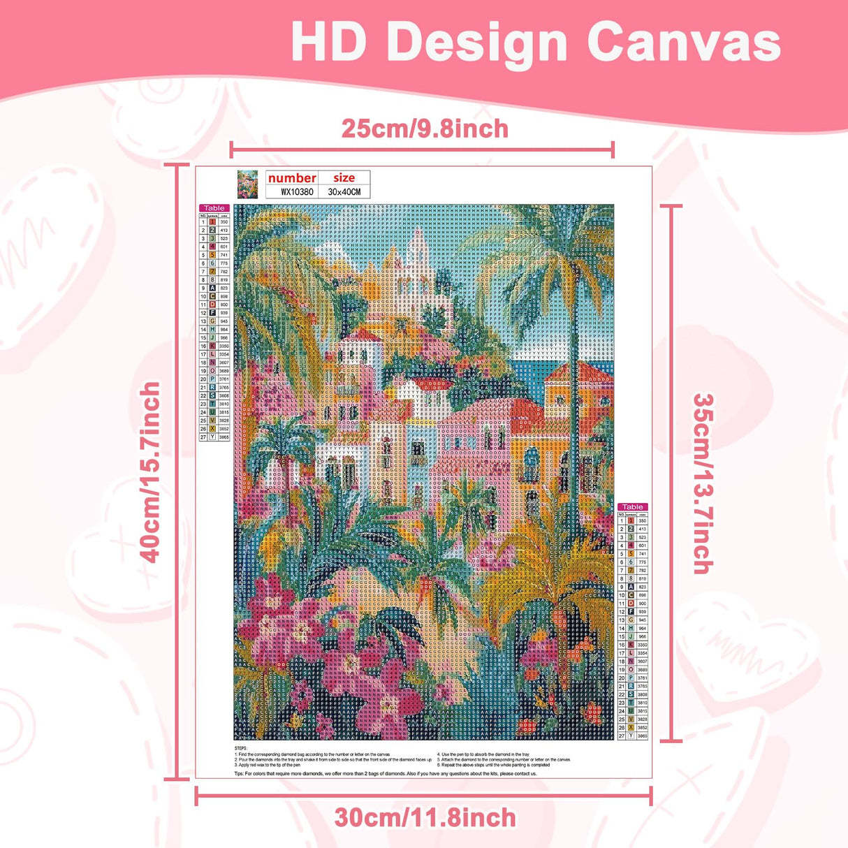 DOMROM City Diamond Painting Kits for Adults, Landscape Diamond Art Kits for Adults Beginner, DIY Diamond Dots Paint by Diamonds Art and Crafts for Hobbies, Gifts, Home Art Decor 12x16 inch DOMROM