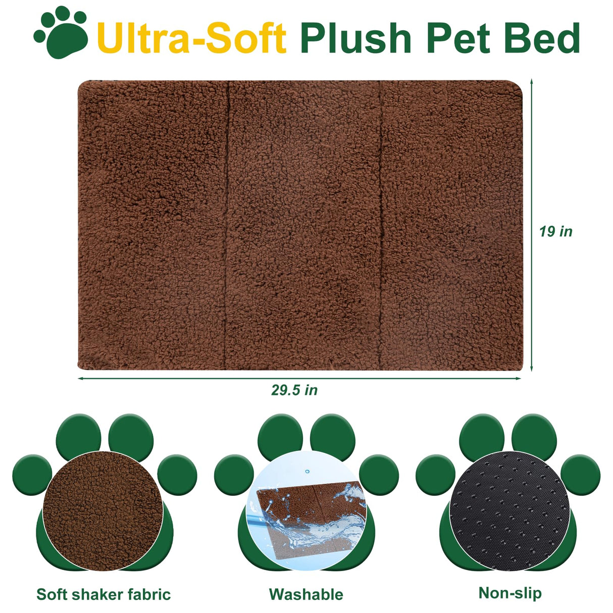 31'' Dog Crate Furniture, Wooden Dog Crates for Medium Dogs, Heavy Duty Dog Kennel Indoor with Lockable Wheels, Furniture Style Dog Cage for Living Room,Rustic Brown Gowoodhut