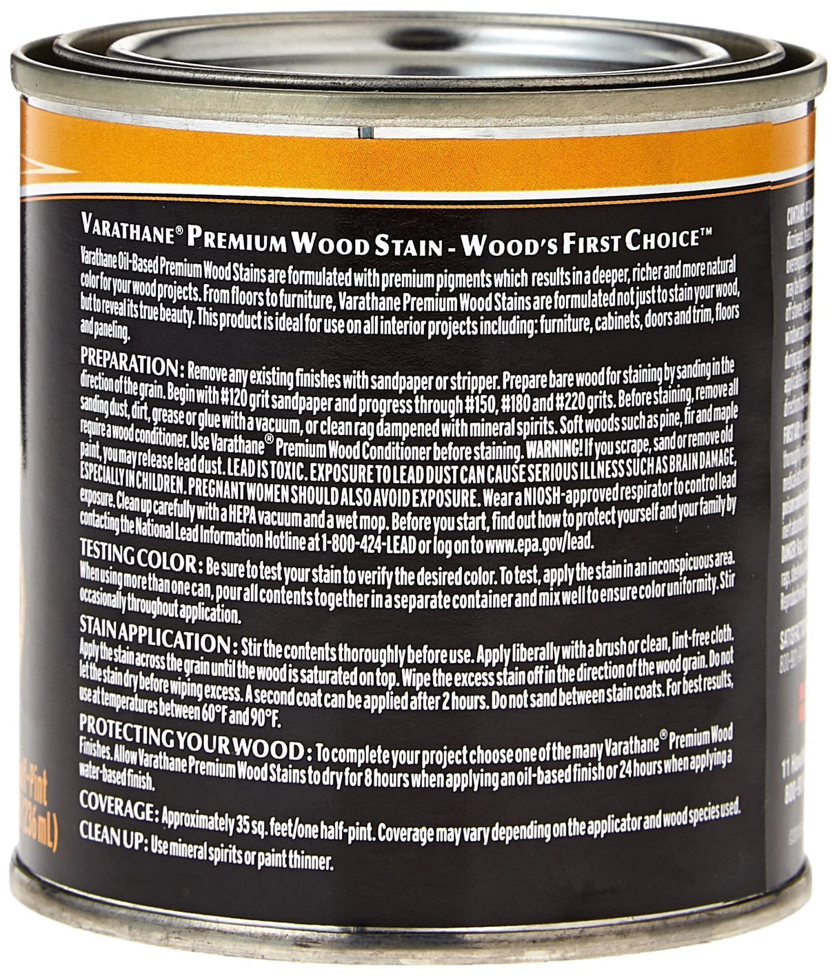 Varathane 211800 Premium Wood Stain, Half Pint, Red Oak Varathane