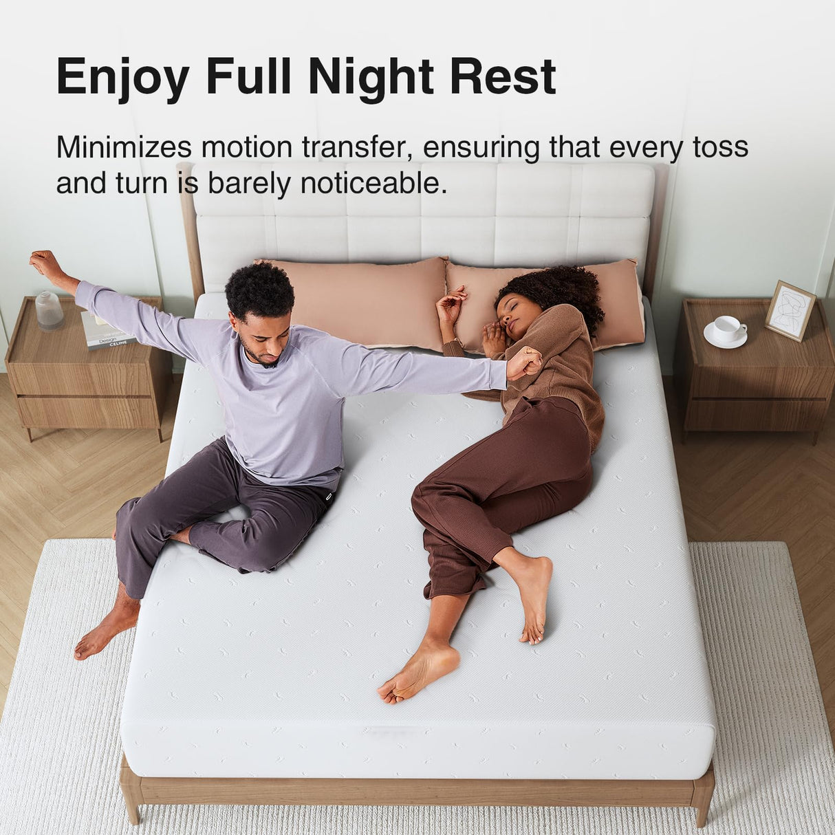 Novilla 12 Inch King Size Mattress, King Memory Foam Mattress for Motion Isolation & Contour Support with Cooling Wave-Cut Foam & High-Density Support Foam Mattresses in a Box Medium Firm Feel Novilla