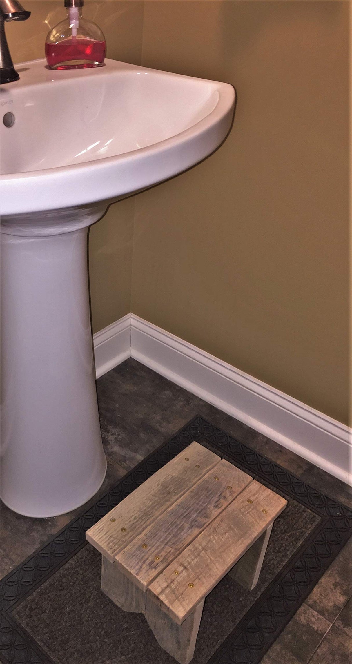 Classic Amish Reclaimed Wood Stool. Natural, Rustic, Solid. Versatile Home Decor Piece. Handmade in USA. Step/Sitting/Footstool/Plant Stand. 12 x 8.5 x 8 Authentic Amish