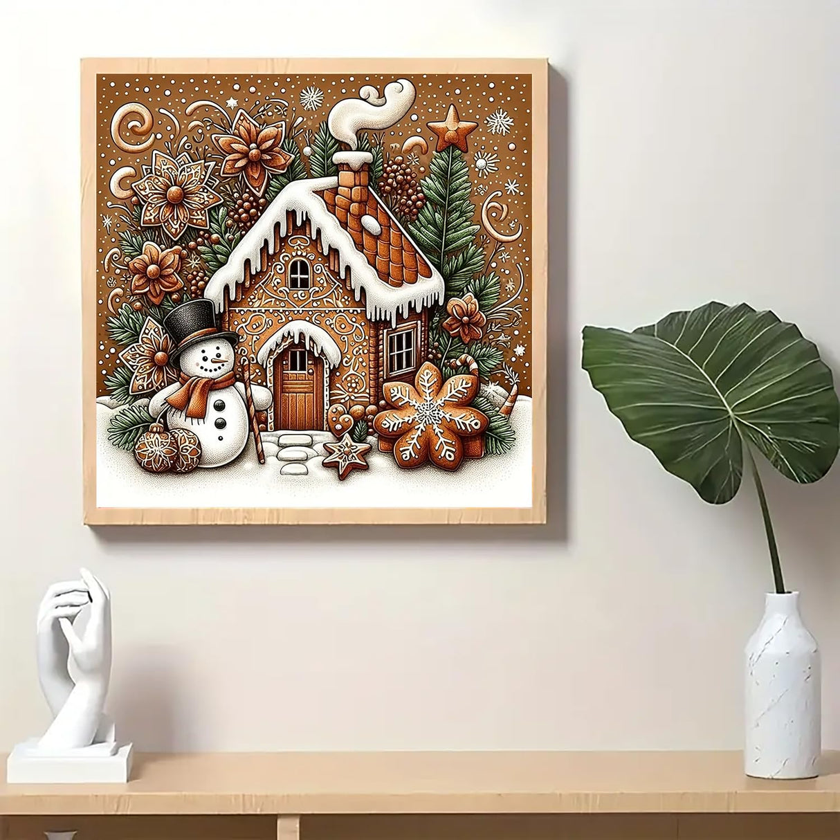 Christmas Snowman House Ball Diamond Art Painting Kits for Adults,Winter Diamond Painting Kits for Adults Beginners,5D DIY Full Drill Diamond Dot Gem Art Kits for Adult,Home Wall Decor 13.8x13.8 Inch AWLNKMC