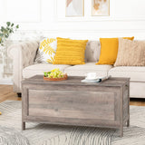 HOOBRO Storage Chest, Retro Toy Box Organizer with Safety Hinge, Sturdy Entryway Storage Bench, Wooden Look Accent Furniture, Easy Assembly, Greige BG100CW01 HOOBRO