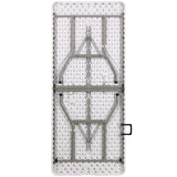 Flash Furniture Elon 6' Rectangular Plastic Folding Event Table, Portable Banquet Table for Indoor/Outdoor Events, White Flash Furniture