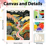 6 Pack Paint by Numbers Kit for Adults, Mountain Paint by Number for Adults Beginners, Paint by Numbers kit Mountain for Gift Home Wall Decor 12‘’W x 16''L hkejoi