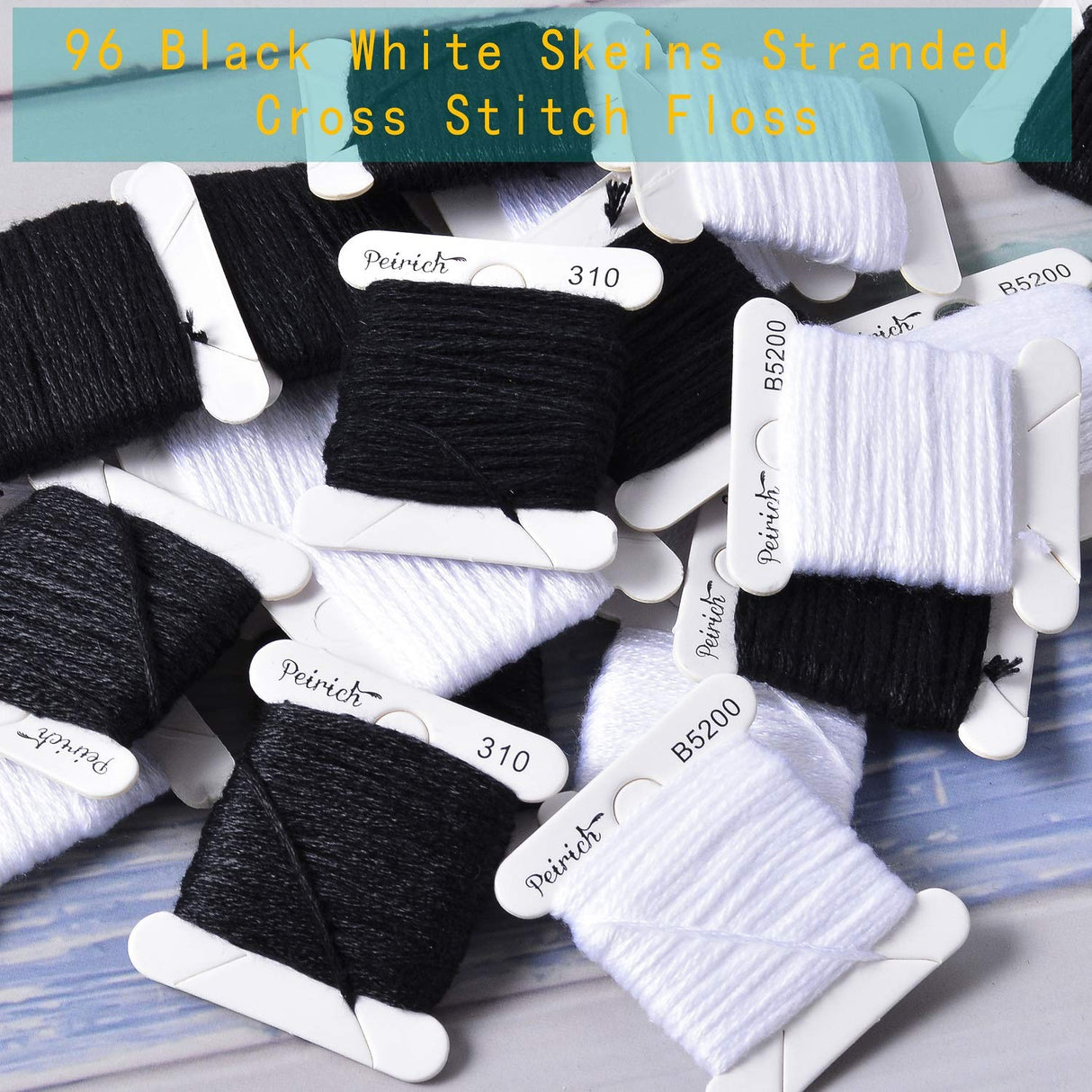 Peirich 201 Pack Embroidery Floss Kit, Includes Embroidery Threads 3-Tier Organizer Box Embroidery Kits for Friendship Bracelets Cross stitch DIY Floss Craft, Gift for Halloween Christmas Mother's Day Peirich