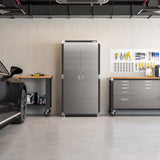 Seville Classics UltraHD Solid Steel Lockable Metal Storage Cabinet Locker Organizer, w/Adjustable Shelves for Garage, Warehouse, Office, Classroom, Graphite, 36" W x 24" D x 72" H Seville Classics