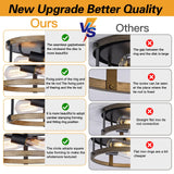 2 Pack Farmhouse Ceiling Light Fixture,E26 Base 2-Light Hallway Ceiling Light Fixtures,Black and Wood Flush Mount Ceiling Light for Kitchen Entryway Porch Etc Closet ZSANZYU