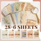 168Pcs Scrapbook Supplies Kit - Textured & Rice Paper for Scrapbooking, Junk Journals, Decoupage, Card Making & Mixed Media Collage NPCSWXQ