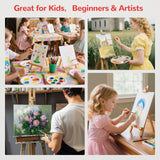 BAKEYBA Canvas Boards for Painting 20 Pack, 4 of Each 4x4, 5x7, 8x10, 9x12,11x14 Primed White Art Canvas Panels for Acrylic, Oil Paint, Watercolor BAKEYBA