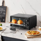 COMFEE' Toaster Oven Countertop, Small Toaster Ovens Combo 4 slice, Mini Oven for 9" Pizza, Compact Oven 2 Racks for Toast, Bake, Broil, 950W, Black, CTO-E101A(BK) COMFEE'