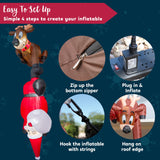 Joiedomi 8 FT Hanging Christmas Inflatables Decoration, Christmas Inflatable Reindeer and Climbing Santa, Blow Up Inflatable with Build-in LED for Xmas Party Indoor, Outdoor, Yard, Garden, Lawn Decor Joiedomi