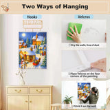 EOBROMD Christmas Framed Paint by Numbers Kits for Adults, Winter DIY Kits Crafts for Beginner on Stretched Canvas, Christmas 3 Brushes and Acrylic Paint for Home Decor 10x14inch EOBROMD